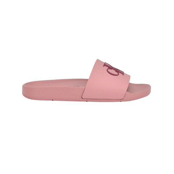 Calvin Klein Womens Arin Logo Beach Slide Flat Sandals Medium Pink Size 10M NIB - Picture 2 of 5